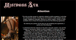 Desktop Screenshot of mistressava.com